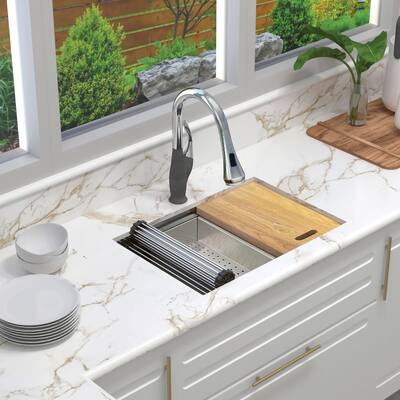 Transolid KWSSU271910 KWS 27" Undermount Single Basin Stainless Steel