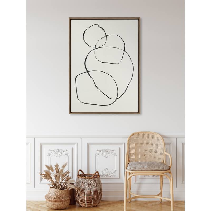Kate and Laurel Sylvie 869 Going in Circles Frame Canvas by Teju Reval