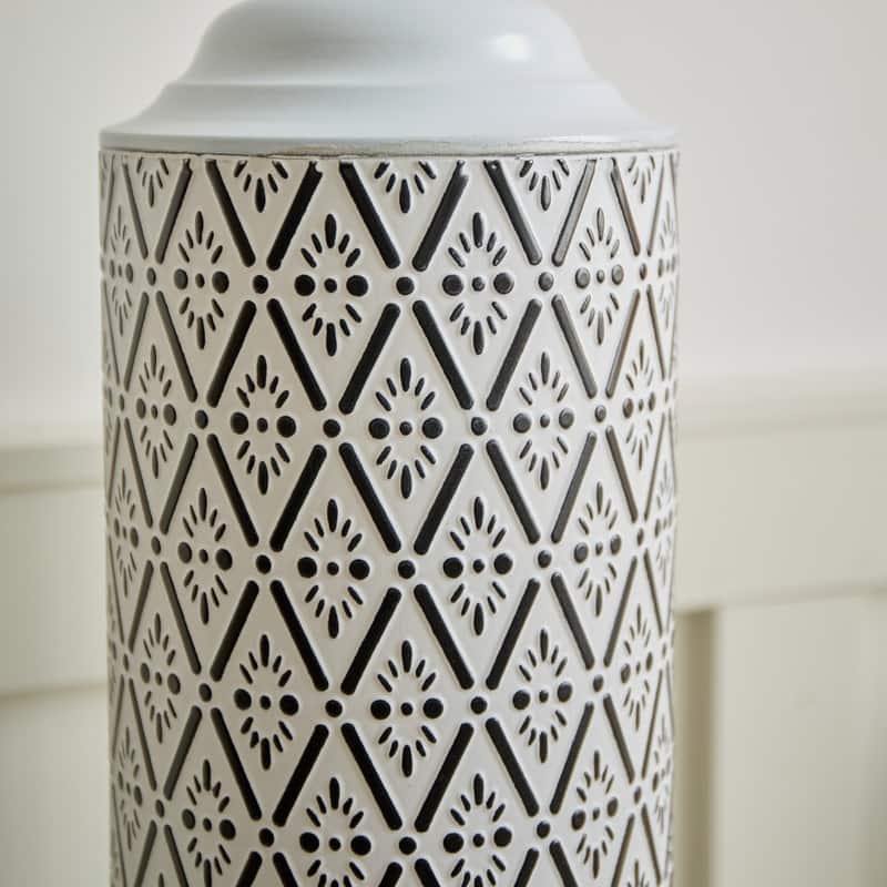 White Metal Floor Vase Set of 3 ，Large Glazed Metal Decor
