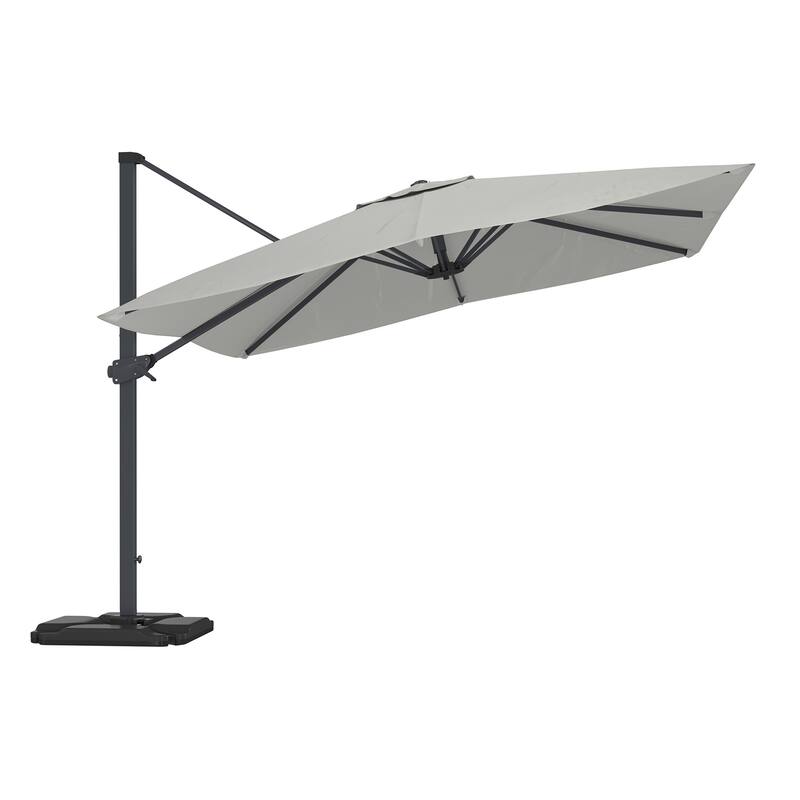 10FT Square Cantilever Patio Umbrella with Base