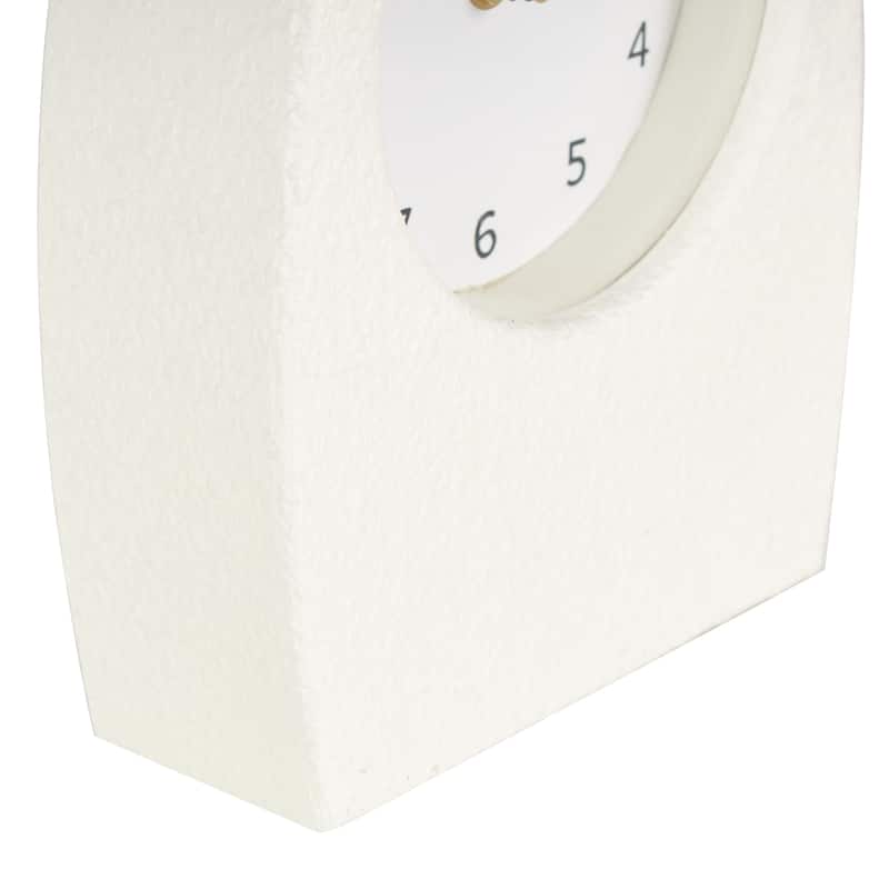 Wood Textured Clock with Gold Accents - Set of 2 Multi Colored - Roche River Decor