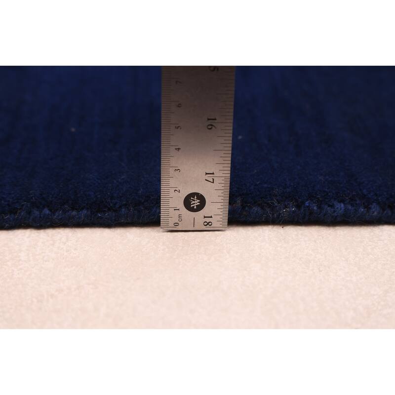 ECARPETGALLERY Hand Loomed Kashkuli Gabbeh Navy Wool Rug - 5'4 x 7'7