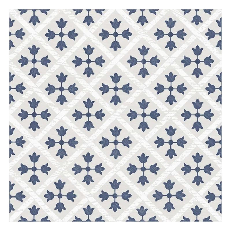 Etiquette 8x8 Satin Porcelain Encaustic Tile - Floor, Wall & Backsplash
