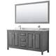 Option Dark Gray / White Carrara Marble Top / Polished