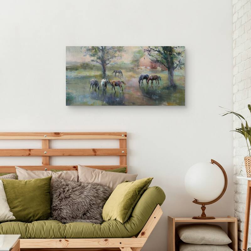 Daybreak on the Farm Canvas Art Print