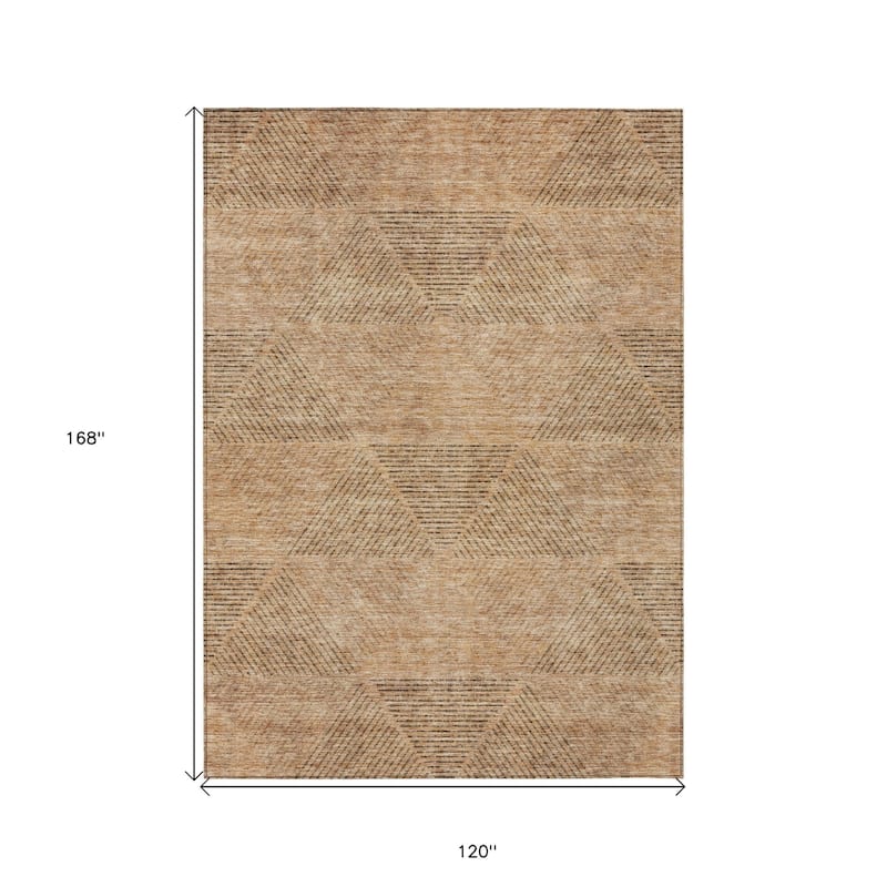 HomeRoots Geometric Transitional Rectangle Outdoor Rug