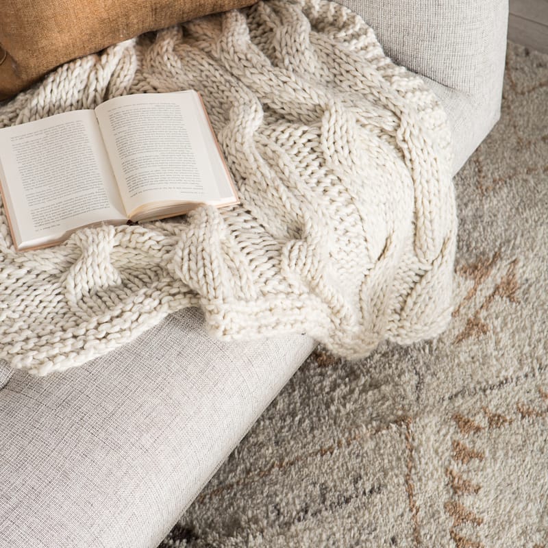Zagora Hand-Knotted Geometric Area Rug