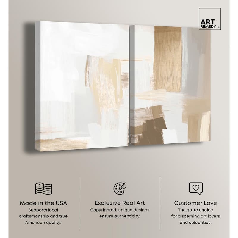 Tactile Textures I Canvas Set of 2 by Art Remedy, Gallery Wrapped