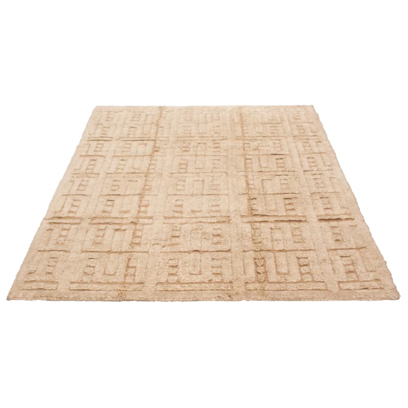 ECARPETGALLERY Hand-knotted Tangier Cream Wool Rug - 9'8 x 13'9