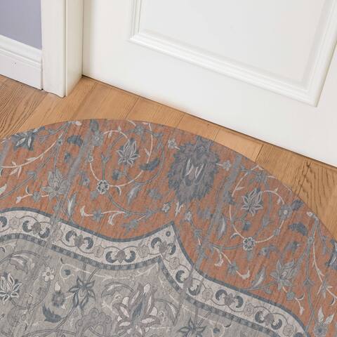 EMPIRE ORANGE TEXTURE Indoor Floor Mat By Marina Gutierrez