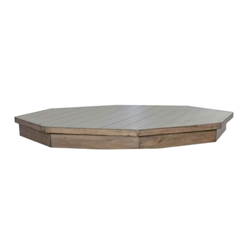 Yael Game Table w Reversible Dining Top, Brown Mahogany Wood 53 Inch