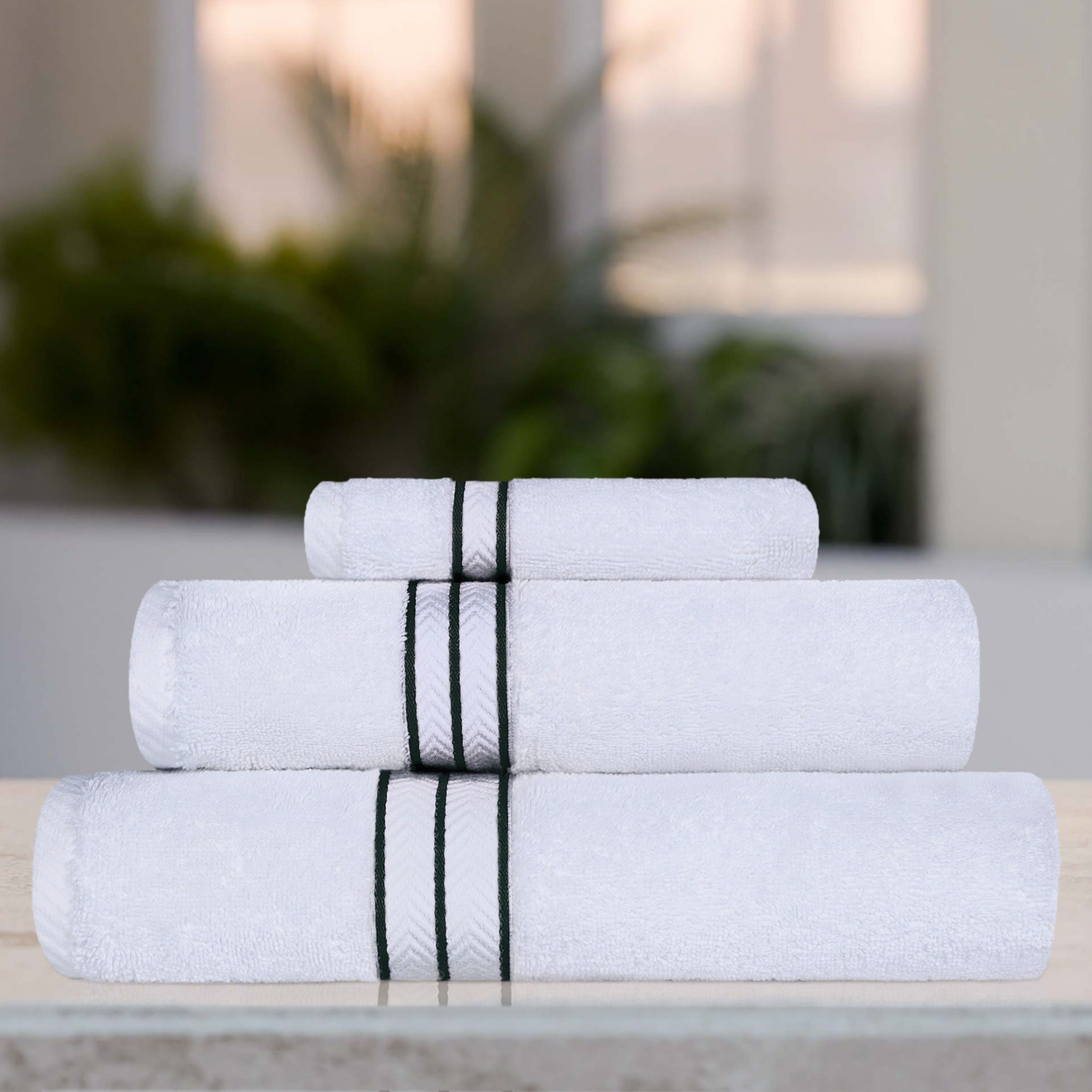 Superior Hotel Collection 3-Piece Towel Set, Ultra-Plush Turkish Cotton Towels