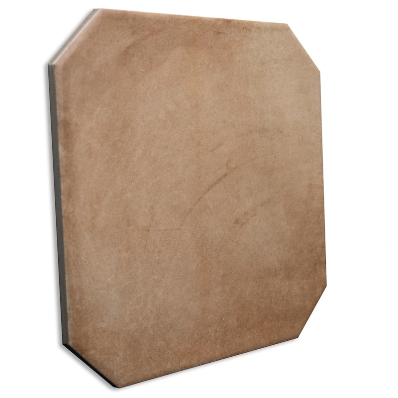Merola Tile Laverton Octagon Natural with Taco Gris 7-7/8" x 7-7/8" Porcelain Floor and Wall Tile