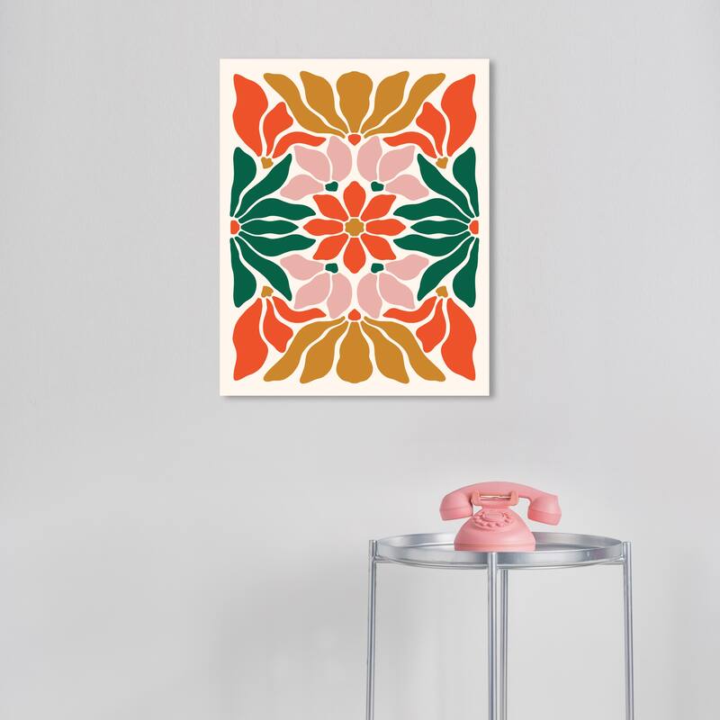 Wynwood Studio Canvas Floral and Botanical Plain Poinsettias Style Gold Modern & Contemporary Wall Art Canvas Print - 16 x 20