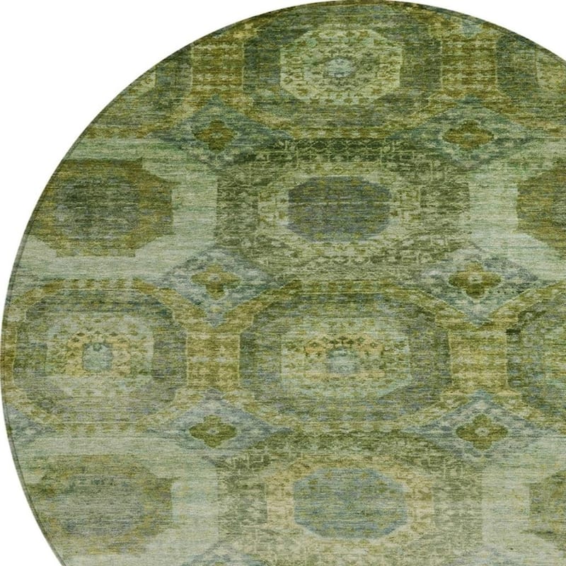 HomeRoots Medallion Transitional Rectangle Outdoor Rug