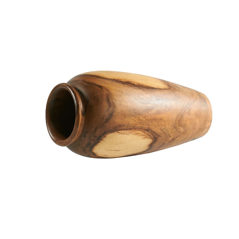Natural Grain Suar Wood Decorative Vase