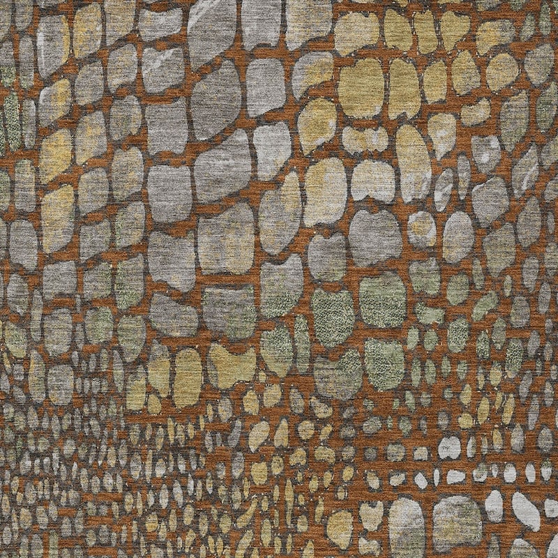 HomeRoots Abstract Transitional Rectangle Outdoor Rug