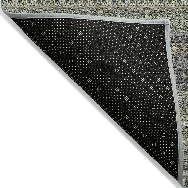 Machine Washable Indoor/ Outdoor Moroccan Stripes Chantille Rug