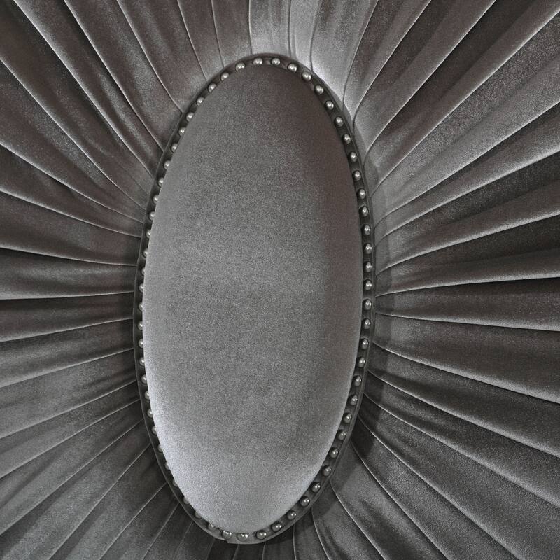 Furniture of America Maza Glam Silver Solid Wood Panel Bed