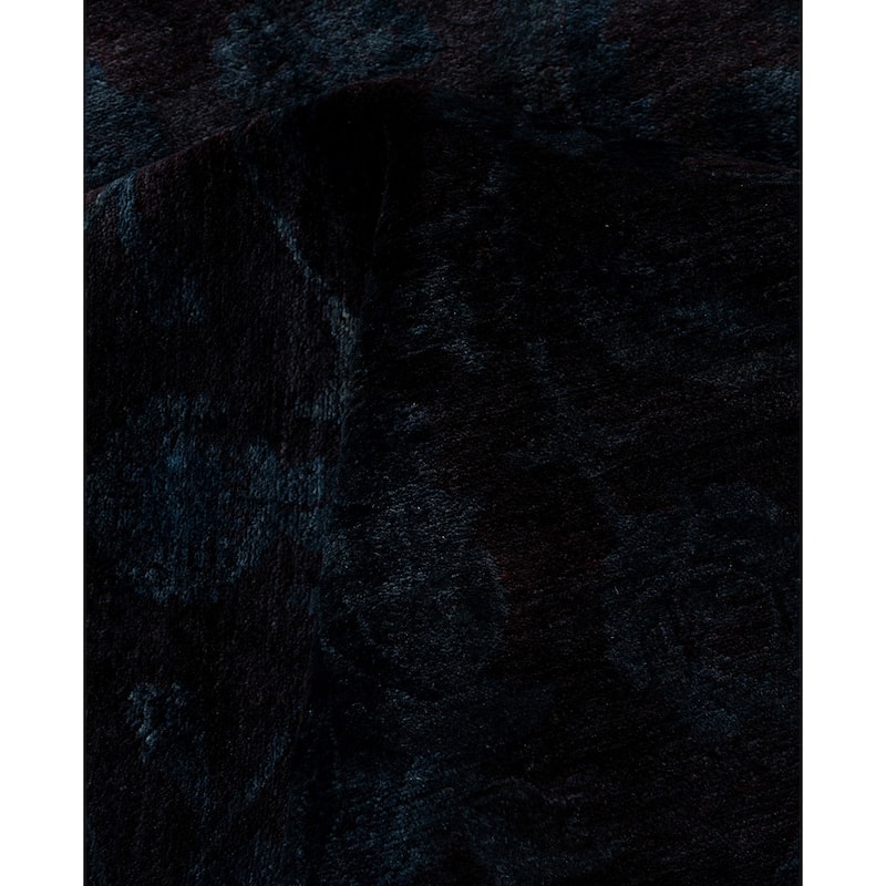 Overdyed One-of-a-Kind Hand-Knotted Area Rug - Black - 8' 1" x 10' 6"