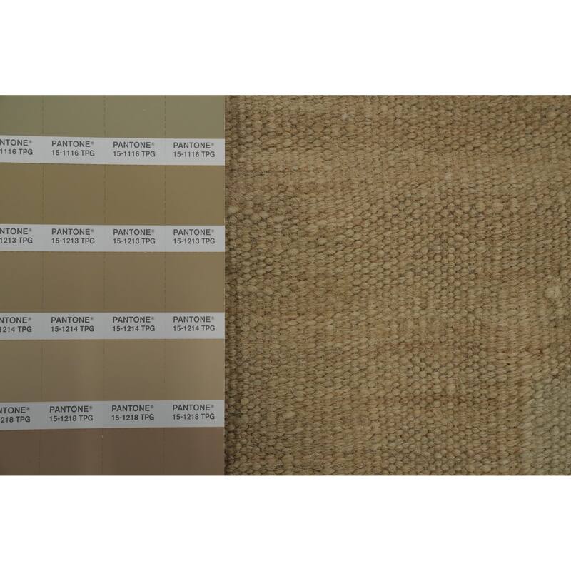 Hand Woven Oriental 100% Wool Carpet Southwestern Tribal Beige & Ivories Kilim Area Rug - 8' 2'' X 4' 8''
