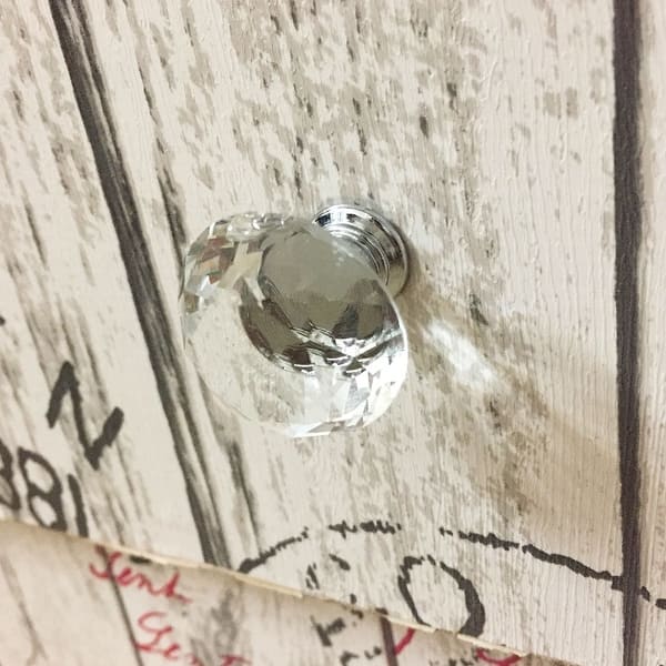 Shop 1 18 Dia Diamond Shaped Crystal Glass Drawer Knobs Cabinet