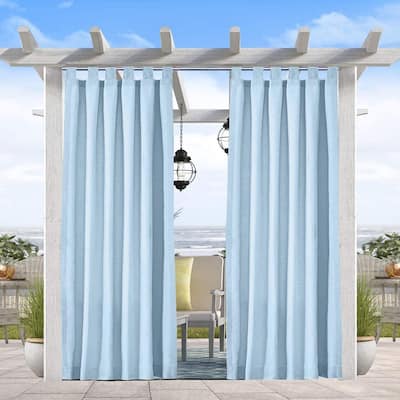 DCP 50" x 84" Patio Outdoor Curtain Waterproof Privacy Panel UV Protection Tab Top Drape