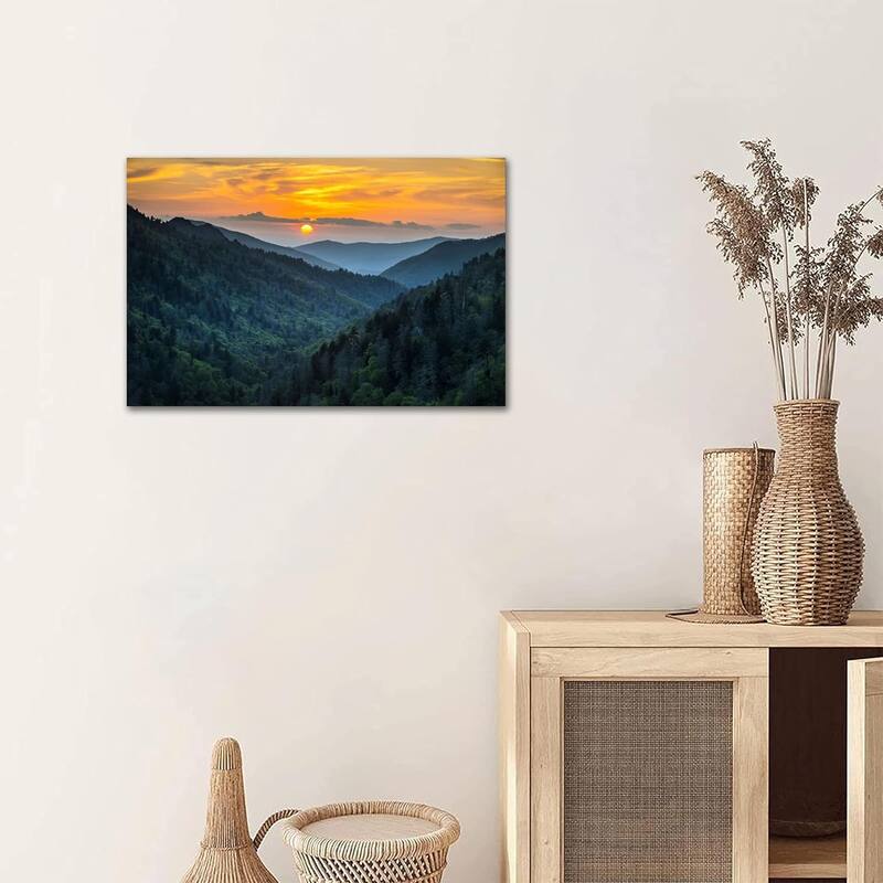 Forest Sunrise Wall Art Decor Great Smoky Mountains Photo