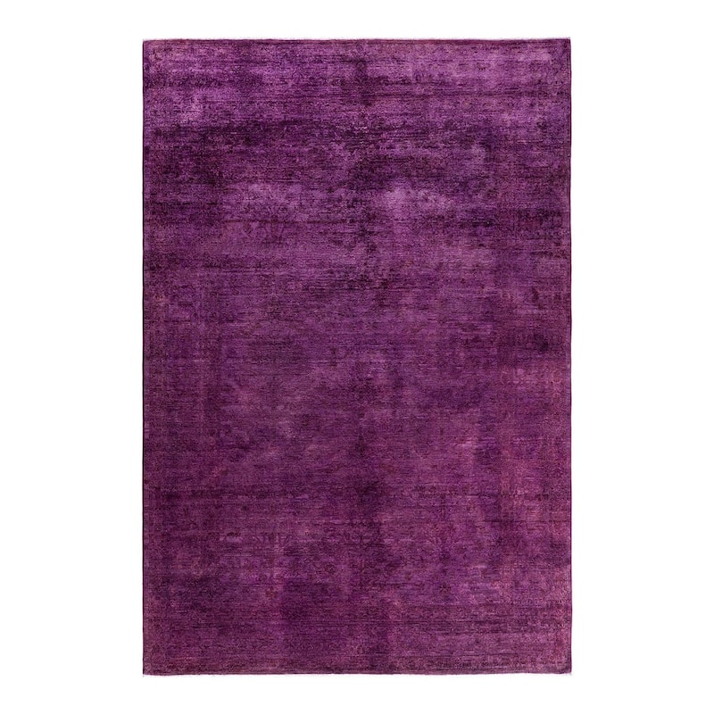 Vibrance One-of-a-Kind Hand-Knotted Area Rug - Pink, 6' 1" x 8' 10" - 6' 1" x 8' 10"