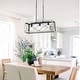 preview thumbnail 43 of 48, Acroma 3 - Light Linear Modern Farmhouse Rectangle Chandelier - N/A
