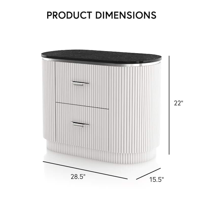 Furniture of America Leander Modern Light Grey Nightstand (Set of 2)