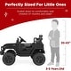 preview thumbnail 3 of 3, 12V Kids Ride On Truck with Remote Control, Spring Suspension - Black