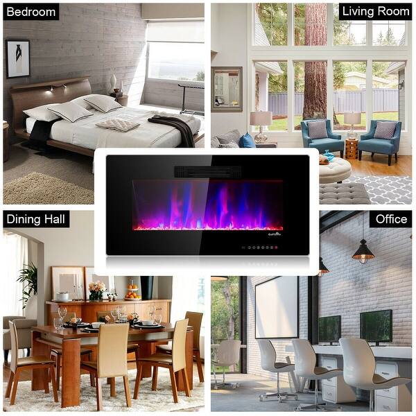 Shop 50 Recessed Electric Fireplace In Wall Wall Mounted Electric