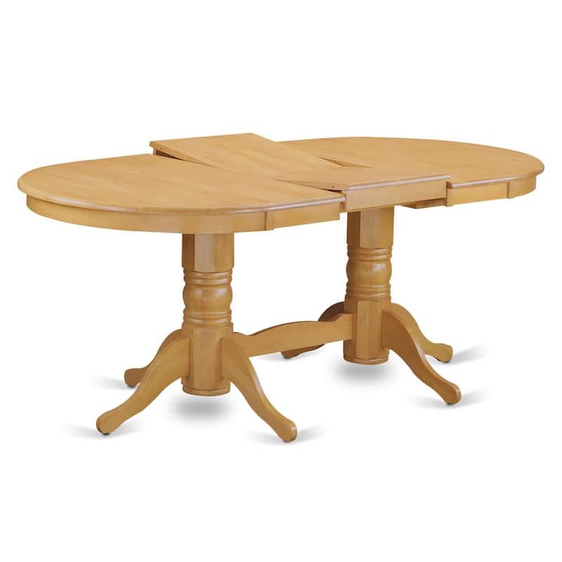 East West Furniture Dining Table Set Includes an Oval Kitchen Table and Chairs, Oak (Pieces Options) - VAAS9-OAK-28