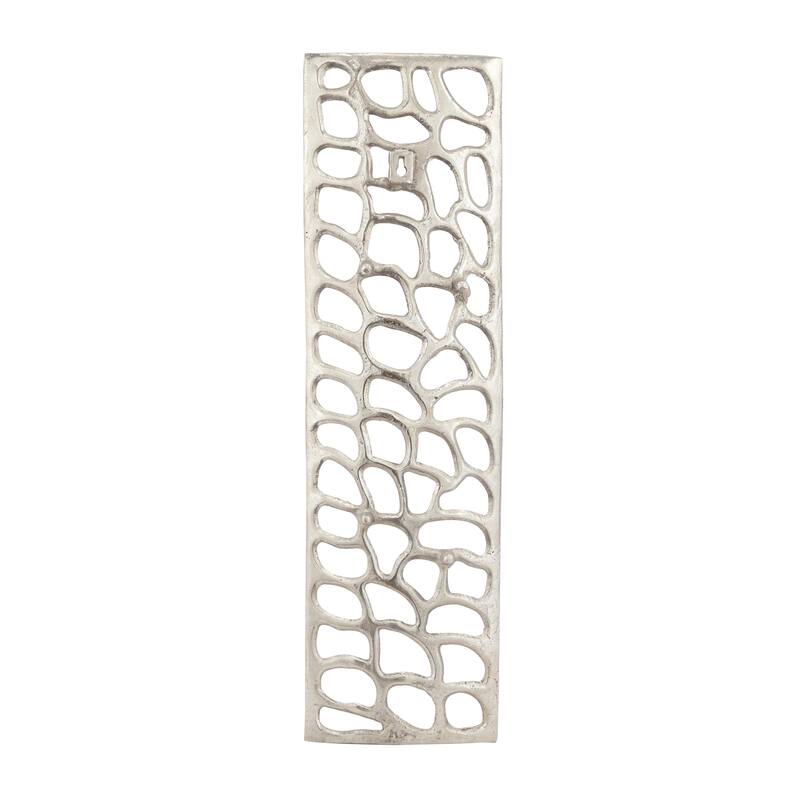 Aluminum Metal Abstract Cutouts Home Wall Decor - Set of 2 Silver - Roche River Decor
