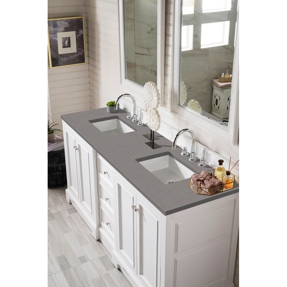 James Martin Vanities De Soto 72" Double Vanity, Bright White