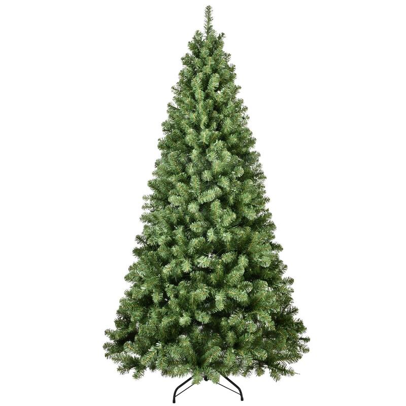HomeRoots 7' White Pre Lit Full Fir Christmas Tree - 48.00 in. x 84.00 in. x 48.00 in.