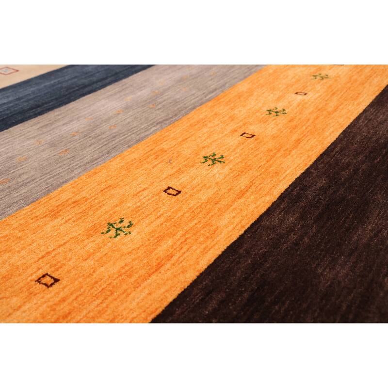 ECARPETGALLERY Hand Loomed Kashkuli Gabbeh Multi Color Wool Rug - 6'9 x 9'8