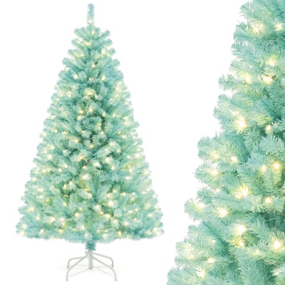 Costway 6/7 FT Artificial Xmas Tree with 758/1040 Branch Tips 280/380