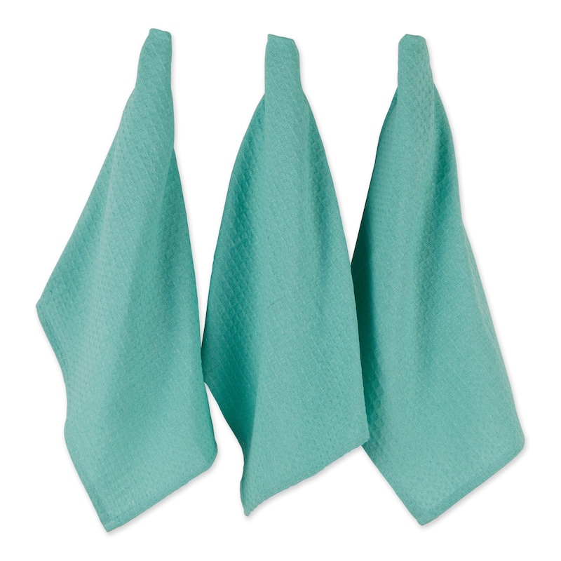 DII Black Recycled Cotton Waffle Dishtowel (Set of 6)
