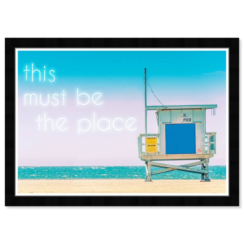 Wynwood Studio Prints Nautical and Coastal Must Be The Place Blue and Turquoise Nautical & Coastal Wall Art Canvas Print
