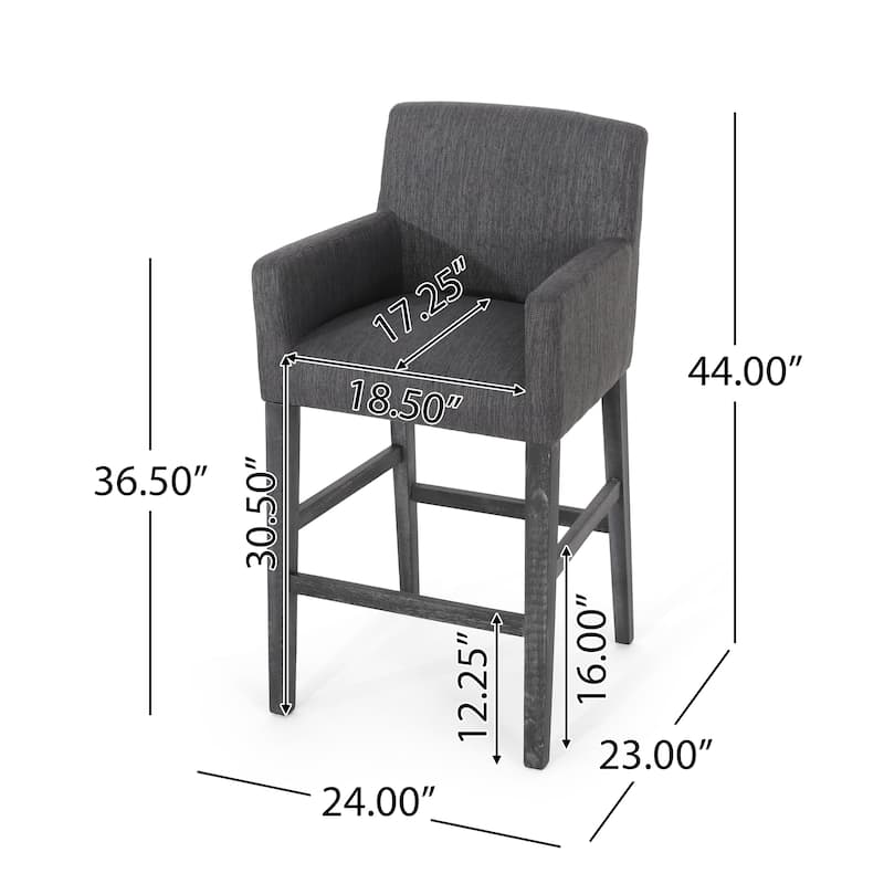 Set of 2 Upholstered 30.5 inch Counter Stools,‎23"D x 24"W x 44"H