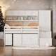 preview thumbnail 2 of 29, Efficient Twin Size Wooden Loft Bed Big Storage, Under-bed Desk, Drawers and Integrated Wardrobe, Mobile Workstation, White