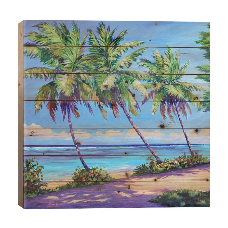 At The Island's End Print On Wood by John Clark - Multi-Color - 26x26x1.5