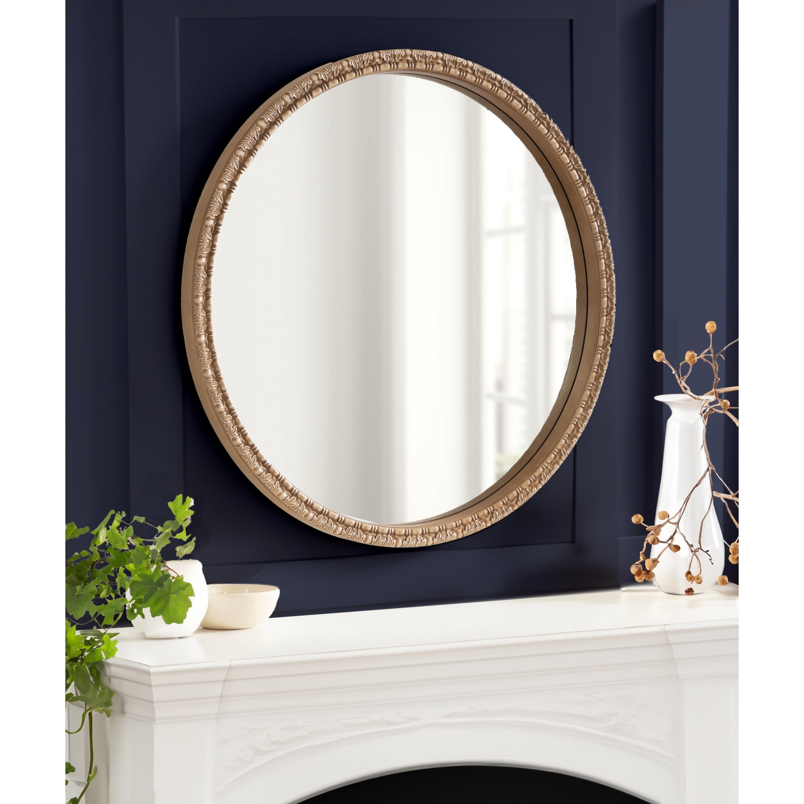 Kate and Laurel Stallworth Decorative Round Mirror