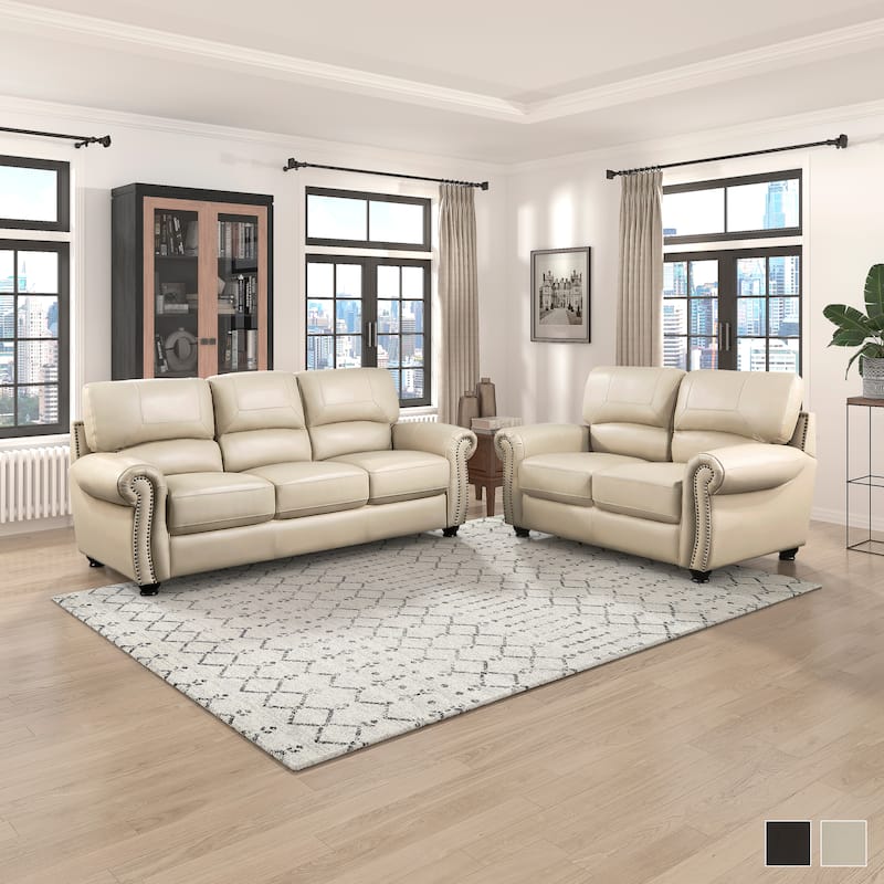 Ionia 2-Piece Leather Match Living Room Sofa Set