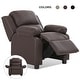 preview thumbnail 1 of 10, Deluxe Padded Kids Sofa Armchair Recliner Headrest Children w/ Storage - Single Brown - Single