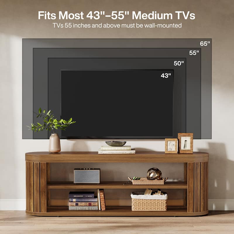 TV Stand with Storage Shelf, Media Console, Living Room Bedroom Entertainment Center Accent Television Stand