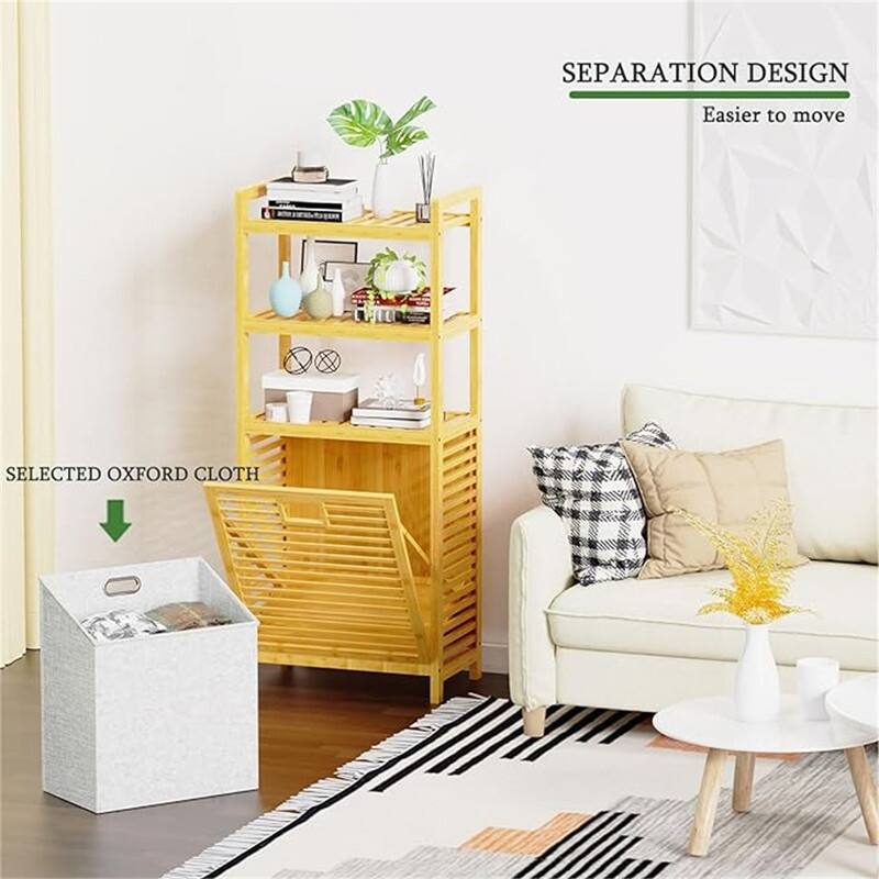 3 storage shelves and Removable Lining for Bedroom - 19.56"L x 11.8"W x 46.85"H