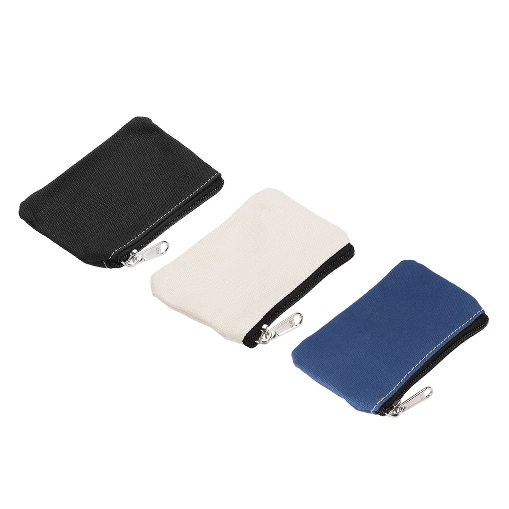 Coin Purse Pouch Change Purses Small Organizer Bags 3" x 5", 3Pcs